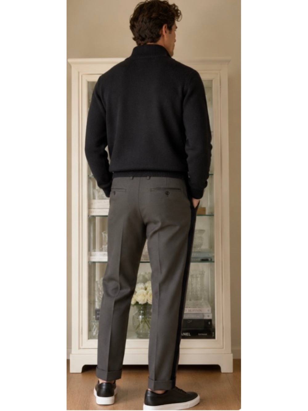 Men's Todd Snyder Dress Pants, Waist 34, Olive Green and Black new! - Picture 2 of 7
